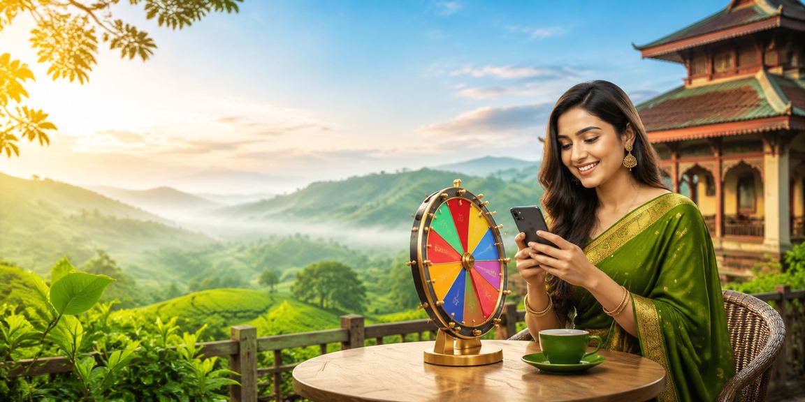 সিলেটের চা বাগানের পটভূমিতে লাকি ড্র বোনাস জেতার আনন্দ